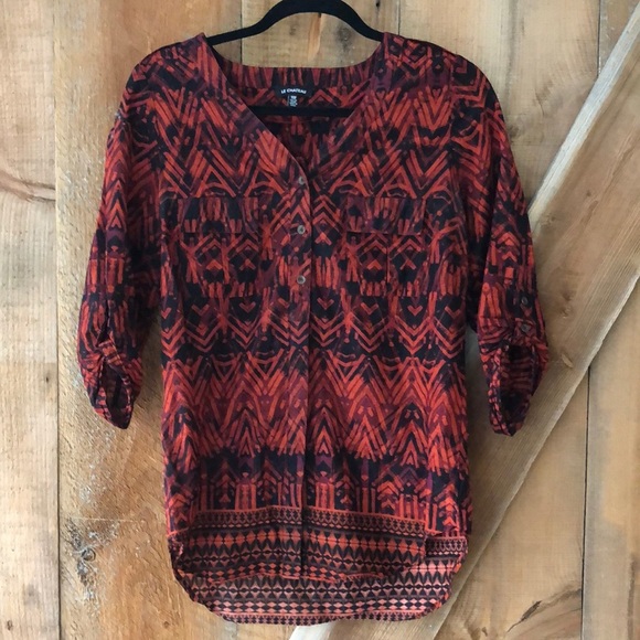 LE Chateau red and black top size XXS - Picture 1 of 6
